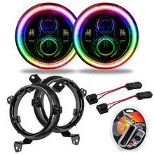 Load image into Gallery viewer, Oracle Jeep Wrangler JL/Gladiator JT 7in. High Powered LED Headlights (Pair) ColorSHIFT SEE WARRANTY