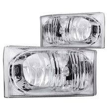 Cargar imagen en el visor de la galería, ANZO 2000-2004 Ford Excursion Crystal Faros delanteros cromados 2 piezas