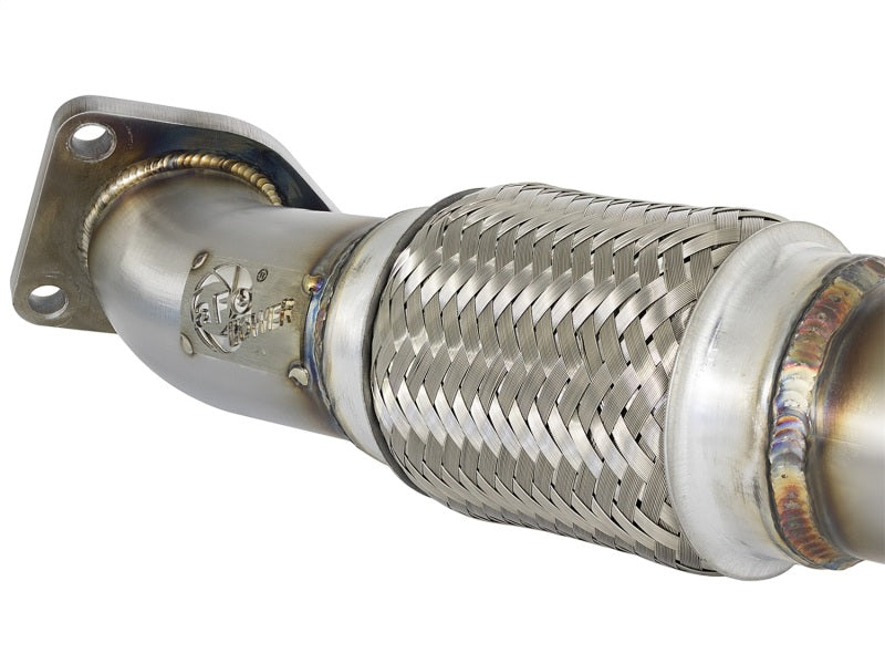 aFe Power Elite Twisted Steel 16-17 Honda Civic I4-1.5L (t) Tubo central de bajante trasero de 2.5 pulgadas