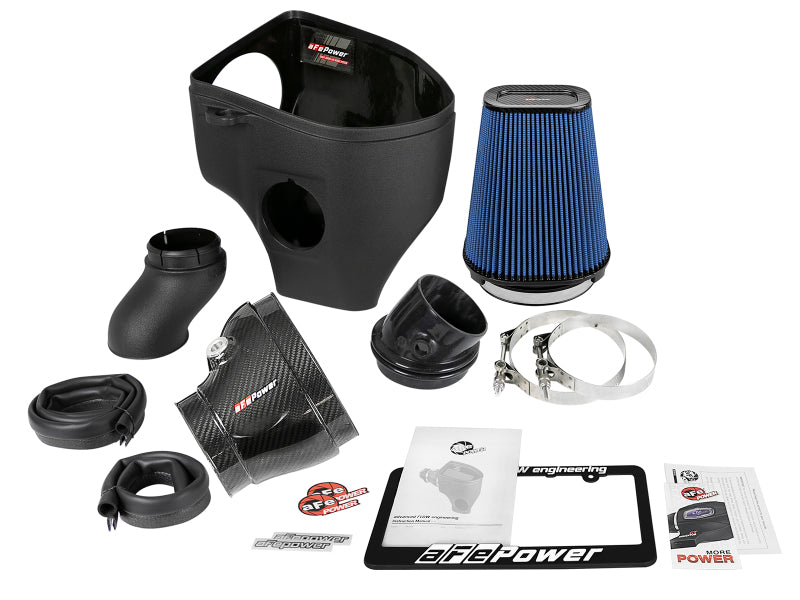 aFe Magnum Force Stage-2 Track Series AIS de fibra de carbono con medios Pro 5R - 18 Dodge Challenger V8-6.2L