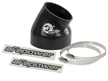 Cargar imagen en el visor de la galería, Kit de acoplamiento de repuesto de silicona aFe Magnum FORCE de 4 pulgadas de diámetro interior x 30 grados. Acoplador de codo - Negro