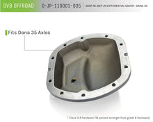 Cargar imagen en el visor de la galería, DV8 Offroad HD Dana 35 Cubierta de diferencial Recubrimiento en polvo gris hierro fundido