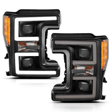 Cargar imagen en el visor de la galería, Faros delanteros LED ANZO 17-18 Ford F-250 Super Duty Faros delanteros LED estilo tablón negros (par)