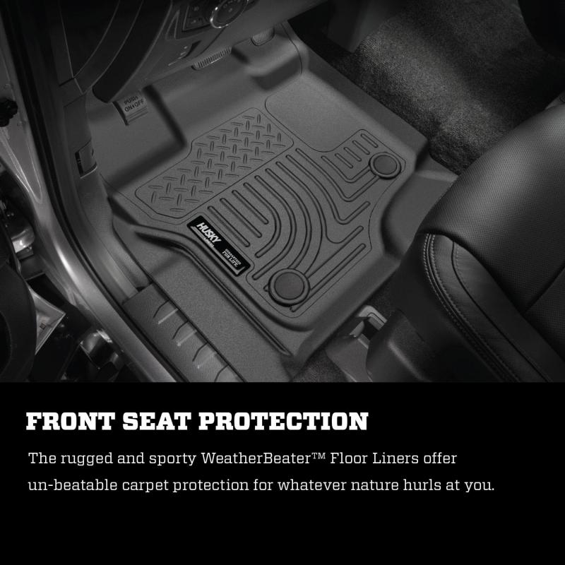 Husky Liners 2012.5 Ford SuperDuty/F-250/F-350 Regular Cab WeatherBeater Revestimientos de piso negros