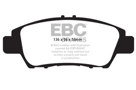 Pastillas de freno delanteras EBC 10+ Honda CR-Z 1.5 Hybrid Greenstuff