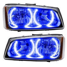 Cargar imagen en el visor de la galería, Oracle Lighting 03-06 Chevrolet Silverado Pre-Assembled LED Halo Headlights -Blue SEE WARRANTY