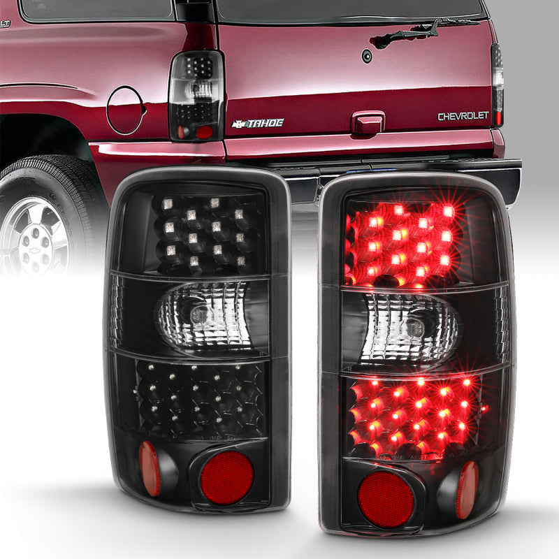 ANZO 2000-2006 Chevrolet Tahoe Luces traseras LED negro/transparente