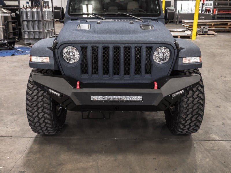 Road Armor 18-20 Jeep Wrangler JL SPARTAN Protector de placa protectora para parachoques delantero atornillado - Tex Blk