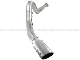 Sistema de escape de acero aluminizado con respaldo DPF aFe Atlas de 5 pulgadas, camionetas Ford Diesel 11-14 v8-6.7L (td) Punta pulida