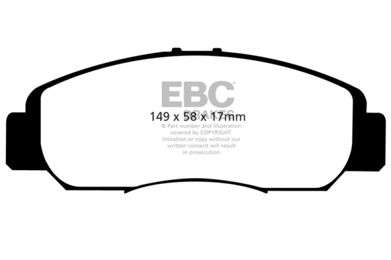 EBC 06-11 Acura CSX (Canadá) 2.0 Pastillas de freno delanteras Greenstuff