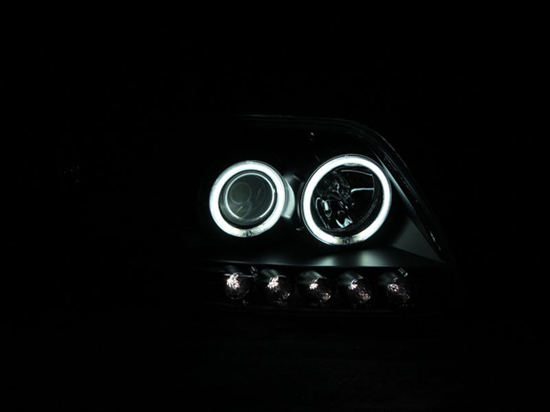 ANZO 1997-2003 Ford F-150 Faros delanteros con proyector con halo negro (CCFL)