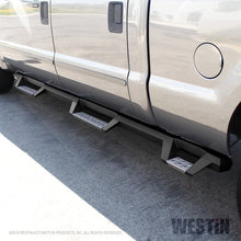 Cargar imagen en el visor de la galería, Westin/HDX 99-16 Ford F-250/350 Crew Cab (6.75ft Bed) Stainless Drop Nerf Step Bars - Textured Black