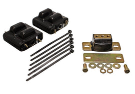 Energy Suspensión 87-91 Suburban C10-C30 2WD Soportes de motor y transmisión negros, acabado en zinc