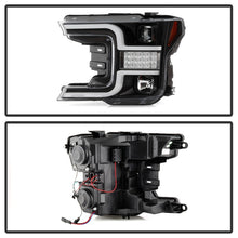 Cargar imagen en el visor de la galería, Spyder 18-19 Ford F-150 Proj Headlights - Halogen Model - LED Seq Turn - Blk PRO-YD-FF15018-LBSEQ-BK