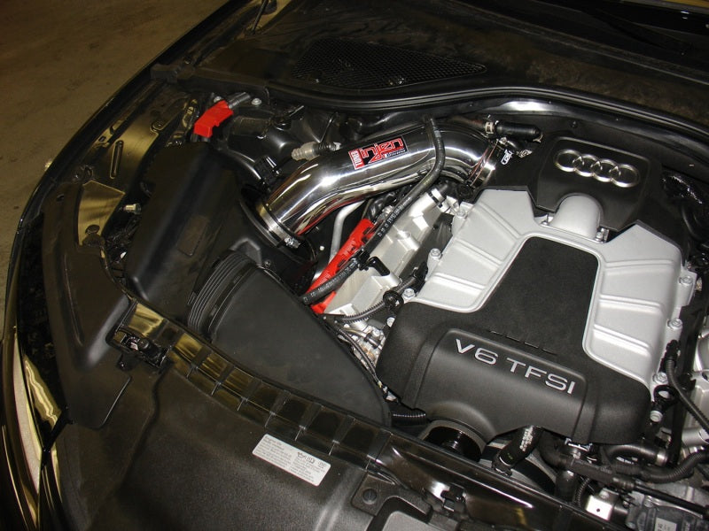 Injen 12-18 Audi A7 3.0L Admisión de aire frío negro arrugado sobrealimentado con tecnología MRI y bocina de aire