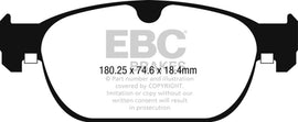 EBC 2017+ Volvo S90 2.0L Turbo Pastillas de freno delanteras Greenstuff