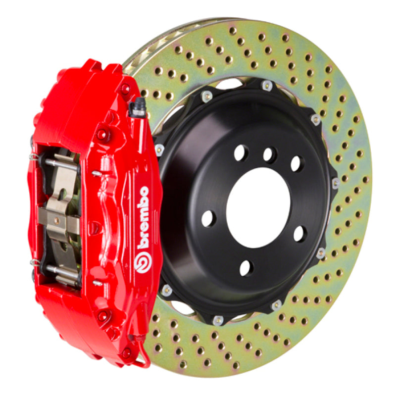 Brembo 07-14 Edge/07-14 MKX Front GT BBK 6 pistones fundidos 355x32 2 piezas rotor perforado-rojo