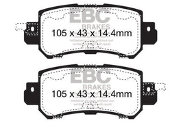 EBC 12+ Mazda CX-5 2 Pastillas de Freno Traseras Redstuff