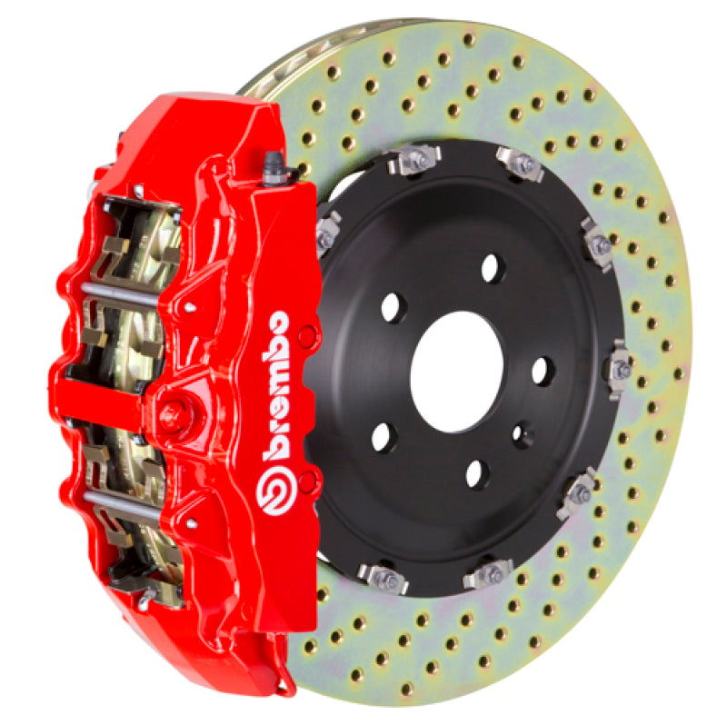 Brembo 17+ A4/18+ A5/18+ S4/18+ S5 Delantero GT BBK 6 Pistones Fundido 380x34 2pc Rotor Perforado-Rojo