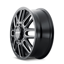 Cargar imagen en el visor de la galería, Mayhem 8107D Cogent Dually 20x8.25 / 8x200 BP / 115mm Offset / 142mm Hub Black w/Milled Spokes Wheel
