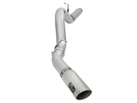 Escape Atlas aFe de acero aluminizado con respaldo DPF de 5 pulgadas con puntas pulidas 16-17 GM Diesel Truck V8-6.6L (td)