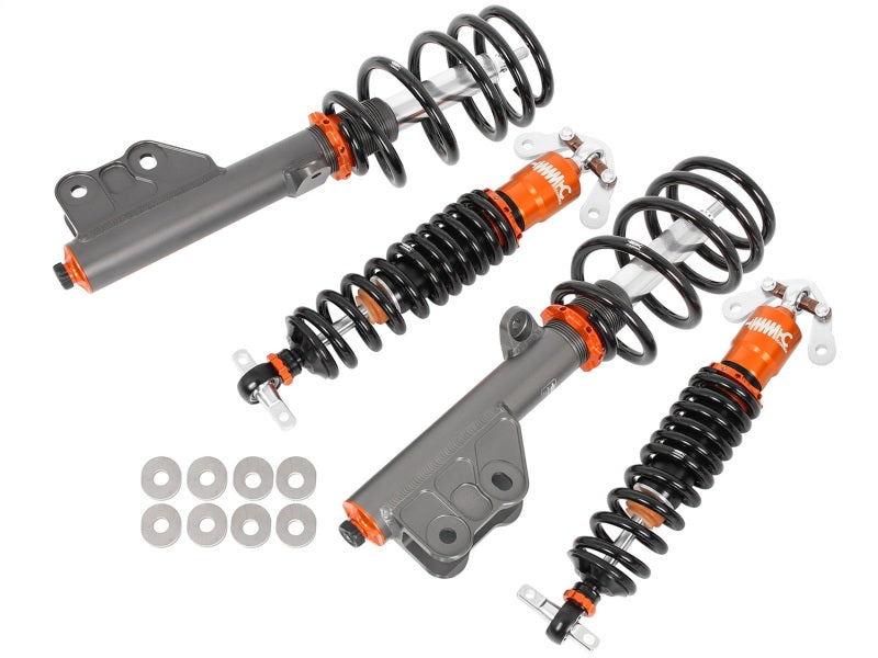 Sistema de amortiguador helicoidal para calle/pista ajustable único Featherlight con control aFe 2015 Ford Mustang (S550)