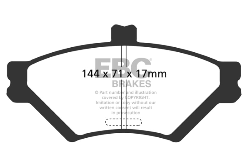 EBC 95-97 Ford Crown Victoria 4.6 (pistones fenólicos) Pastillas de freno delanteras Yellowstuff