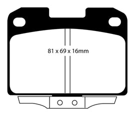 EBC 94-96 Dodge Stealth 3.0 4WD Redstuff Pastillas de freno traseras