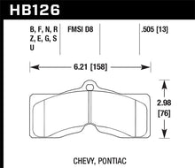 Cargar imagen en el visor de la galería, Hawk 78-82 Chevy Corvette H-10 Performance Front Brake Pads