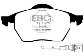 EBC 99-06 Audi TT 1.8 Turbo Pastillas de freno delanteras Yellowstuff