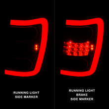 Cargar imagen en el visor de la galería, ANZO 1999-2004 Jeep Grand Cherokee luces traseras LED con barra de luz, carcasa negra, lente ahumada