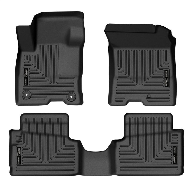 Husky Liners 22-23 Ford Maverick Hybrid Weatherbeater Revestimientos de piso para asiento delantero y segundo, color negro