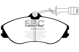 EBC 91-92 Audi 100 Quattro 2.3 (Girling) Pastillas de freno delanteras Redstuff