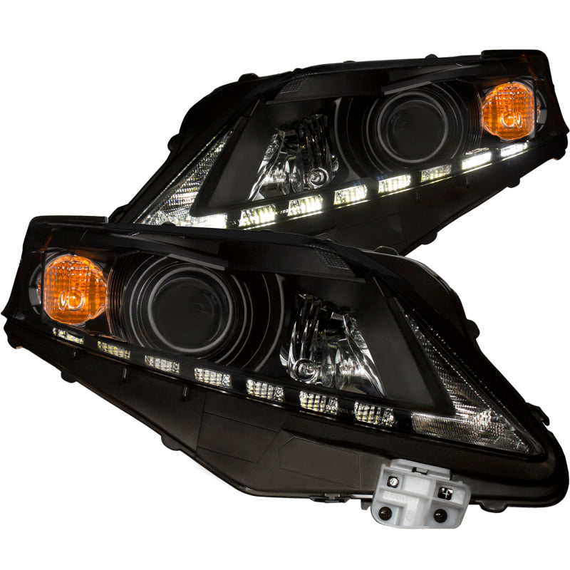 ANZO 2010-2012 Lexus Rx350 Faros delanteros con barra en U, color negro