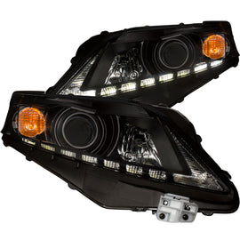 ANZO 2010-2012 Lexus Rx350 Faros delanteros con barra en U, color negro