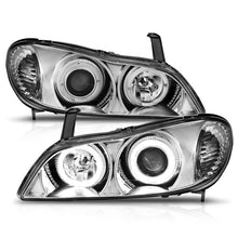 Cargar imagen en el visor de la galería, ANZO 2000-2004 Infiniti I30 Faros delanteros con proyector cromado Halo
