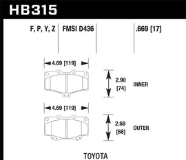 Hawk Performance Ceramic Street Brake Pads