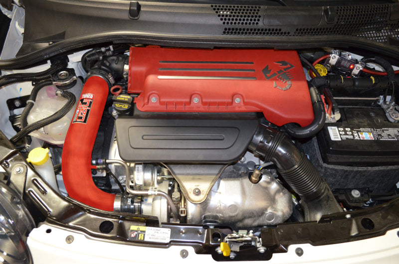 Injen 15-19 Fiat Abarth 1.4L Turbo 4Cyl Admisión de Ram corta roja arrugada con MR Tech