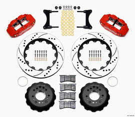 Wilwood Narrow Superlite 6R Front Hat Kit 14.00in Drill Red 93-96 Mazda RX7