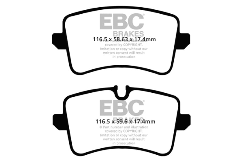 Pastillas de freno traseras EBC 11 Audi A6 2.0 Turbo Yellowstuff