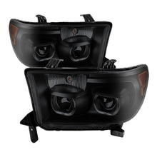 Cargar imagen en el visor de la galería, Xtune Toyota Tundra 07-13 Projector Headlights Eliminates AFS LED Halo Smoked PRO-JH-TTUN07-CFB-BSM