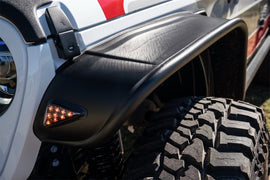 Bushwacker 2020 Jeep Gladiator Launch Edition bengalas de estilo plano, 4 piezas, color negro