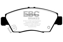Cargar imagen en el visor de la galería, EBC 12 Acura ILX 1.5 Hybrid Ultimax2 Front Brake Pads