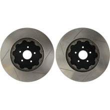 Cargar imagen en el visor de la galería, StopTech 09-11 Nissan GT-R Front Slotted Bare Iron 380x34mm Aero-Rotor Kit Pair