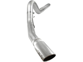 aFe Atlas Sistema de escape de acero aluminizado con respaldo DPF de 5 pulgadas, camionetas Ford Diesel 08-10 V8-6.4L (td) Punta pulida