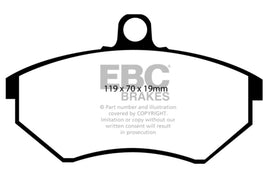 EBC 89-93 Volkswagen Corrado 1.8 Pastillas de freno delanteras sobrealimentadas Yellowstuff