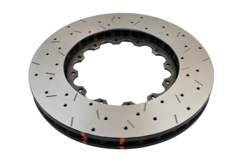 DBA 2008+ Mitsubishi EVO 10 T3 Serie 5000 Rotor de repuesto frontal perforado y ranurado con tuercas NAS KP
