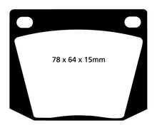 Cargar imagen en el visor de la galería, EBC 63-69 Ac Cobra 4.7 Yellowstuff Front Brake Pads