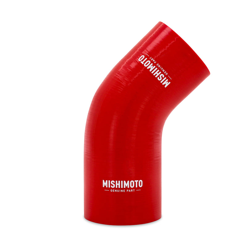 Acoplador reductor de silicona Mishimoto 45 grados 2,75 pulgadas a 3 pulgadas - Rojo