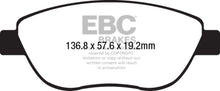 Cargar imagen en el visor de la galería, EBC 14-17 Fiat 500 Redstuff Pastillas de freno delanteras de cerámica con poco polvo